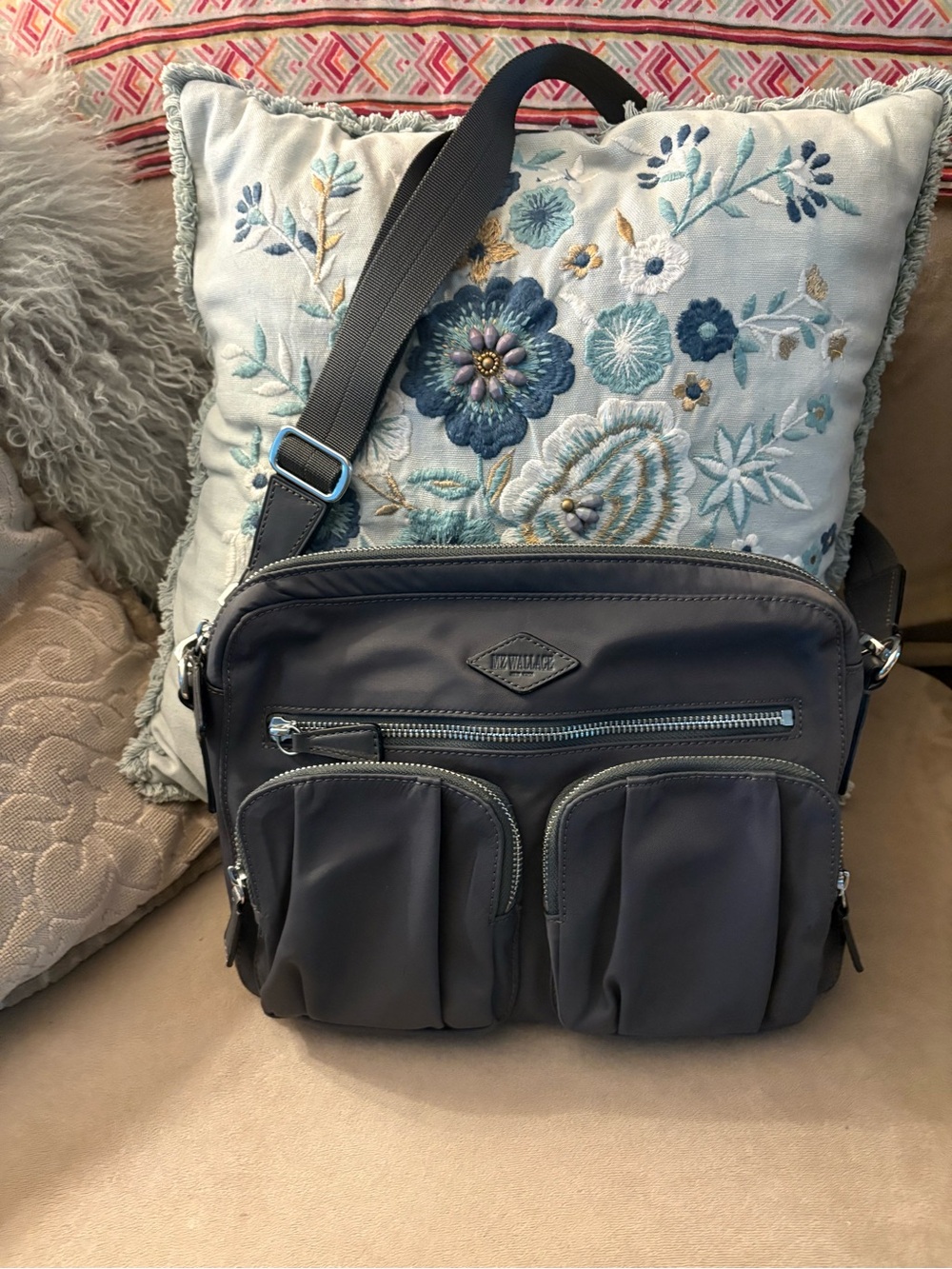 NWOT  MZ Wallace Paige Charcoal / Dark Mink brown-grey neutral.